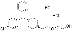 CAS # 2192-20-3, Hydroxyzine dihydrochloride, 2-[2-[4-[(4-Chlorophenyl)phenymethyl]-1-piperazinyl]ethoxy]ethanol dihydrochloride
