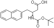 N-叔丁氧羰基-(R)-3-氨基-4-(2-萘基)丁酸分子结构 (CAS 219297-10-6)
