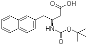 N-叔丁氧羰基-(S)-3-氨基-4-(2-萘基)丁酸分子结构 (CAS 219297-11-7)