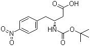 Boc-(R)-3-氨基-4-(4-硝基苯基)丁酸分子结构 (CAS 219297-12-8)