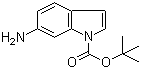 1-Boc-6-氨基吲哚分子结构 (CAS 219508-62-0)