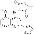 CAS # 219773-55-4, 1-[[5-Methoxy-2-(2-thienyl)-4-quinazolinyl]amino]-3-methyl-1H-pyrrole-2,5-dione, SPC 839