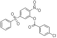structure of CAS# 219793-45-0, 4-Chlorobenzoic acid 2-nitro-5-(phenylsulfonyl)phenyl ester