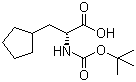 N-叔丁氧羰基-D-环戊基丙氨酸分子结构 (CAS 219819-74-6)