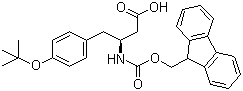 structure of CAS# 219967-69-8, (betaS)-4-(叔丁氧基)-beta-[[(9H-芴-9-基甲氧基)羰基]氨基]苯丁酸
