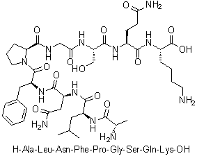 CAS # 220063-48-9, L-Alanyl-L-leucyl-L-asparaginyl-L-phenylalanyl-L-prolylglycyl-L-seryl-L-glutaminyl-L-lysine