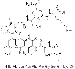 CAS 登录号：220063-50-3, L-异亮氨酰-L-丙氨酰-L-亮氨酰-L-天冬氨酰胺酰-L-苯丙氨酰-L-脯氨酰甘氨酰-L-丝氨酰-L-谷氨酰胺酰-L-赖氨酸