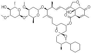 CAS # 220119-16-4, 25-Cyclohexyl-5-demethoxy-25-de(1-methylpropyl)-22,23-dihydro-5-oxo-avermectin A1a