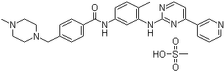 Imatinib mesylate molecular structure (CAS 220127-57-1)