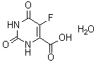 structure of CAS# 220141-70-8, 5-氟-1,2,3,6-四氢-2,6-二氧代-4-嘧啶羧酸一水合物