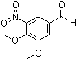 3,4-二甲氧基-5-硝基苯甲醛分子结构 (CAS 22027-96-9)