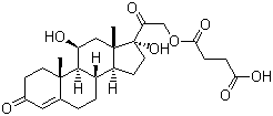 structure of CAS# 2203-97-6, Hydrocortisone 21-hemisuccinate