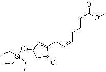 (5Z)-7-[(3R)-5-氧代-3-[(三乙基硅烷基)氧基]-1-环戊烯-1-基]-5-庚烯酸甲酯分子结构 (CAS 220328-59-6)