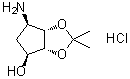 structure of CAS# 220329-21-5, (3aR,4S,6R,6aS)-6-氨基四氢-2,2-二甲基-4H-环戊二烯并-1,3-二氧杂环戊烯-4-醇盐酸盐