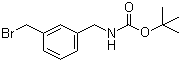 structure of CAS# 220364-34-1, [3-(Bromomethyl)benzyl]carbamic acid tert-butyl ester
