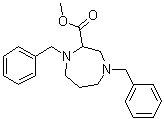 Hexahydro-1,4-bis(phenylmethyl)-1H-1,4-diazepine-2-carboxylic acid methyl ester molecular structure (CAS 220364-78-3)