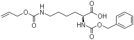 N-苄氧羰基-N'-烯丙氧羰基-L-赖氨酸分子结构 (CAS 220369-84-6)