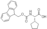 structure of CAS# 220497-61-0, (alphaS)-alpha-[[芴甲氧羰基]氨基]环戊烷乙酸