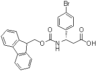 (betaS)-4-溴-beta-[[(9H-芴-9-基甲氧基)羰基]氨基]苯丙酸分子结构 (CAS 220497-68-7)