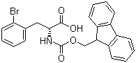 Fmoc-D-2-溴苯丙氨酸分子结构 (CAS 220497-79-0)
