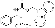 Fmoc-(R)-3-氨基-3-苯基丙酸分子结构 (CAS 220498-02-2)