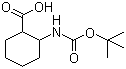 2-[(叔丁氧羰基)氨基]环己烷甲酸分子结构 (CAS 220760-49-6)