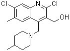 CAS # 220998-08-3, 2,7-Dichloro-6-methyl-4-[(4-methyl-1-piperidinyl)methyl]-3-quinolinemethanol