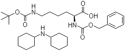 structure of CAS# 2212-76-2, N-Cbz-N'-Boc-L-赖氨酸二环己胺盐