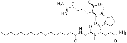 棕榈酰四肽 7分子结构 (CAS 221227-05-0)