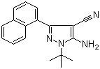 5-氨基-3-(1-萘基)-4-氰基-1-叔丁基吡唑分子结构 (CAS 221243-34-1)