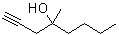 structure of CAS# 22128-43-4, 4-Methyl-4-hydroxy-1-octyne