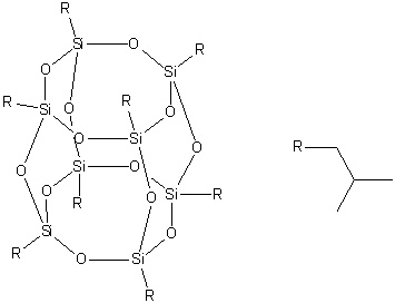 八(异丁基倍半硅氧烷)分子结构 (CAS 221326-46-1)