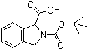 (R,S)-Boc-1,3-二氢-2H-异吲哚羧酸分子结构 (CAS 221352-46-1)