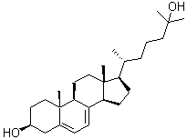 CAS # 22145-68-2, 25-Hydroxyprovitamin D3, (3beta)-Cholesta-5,7-diene-3,25-diol, 25-Hydroxy-7-dehydrocholesterol, 25-Hydroxyprovitamin D3, 7-Dehydro-25-hydroxycholesterol