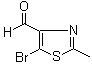 5-溴-2-甲基-4-噻唑甲醛分子结构 (CAS 221558-28-7)