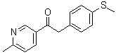 1-(6-甲基吡啶-3-基)-2-[4-(甲硫基)苯基]乙酮分子结构 (CAS 221615-72-1)