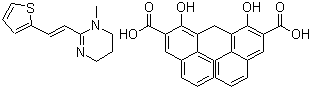双羟萘酸噻嘧啶分子结构 (CAS 22204-24-6)