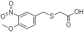 4-甲氧基-3-硝基苄硫基乙酸分子结构 (CAS 22216-44-0)