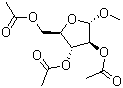 甲基 alpha-D-阿拉伯呋喃糖苷三乙酸酯分子结构 (CAS 22224-39-1)