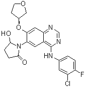 CAS # 2223677-58-3, 1-[4-[(3-Chloro-4-fluorophenyl)amino]-7-[[(3S)-tetrahydro-3-furanyl]oxy]-6-quinazolinyl]-5-hydroxy-2-pyrrolidinone