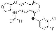 N-[4-[(3-氯-4-氟苯基)氨基]-7-[[(3S)-四氢-3-呋喃基]氧基]-6-喹唑啉基]甲酰胺分子结构 (CAS 2223677-60-7)