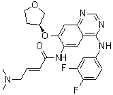 (2E)-N-[4-[(3,4-二氟苯基)氨基]-7-[[(3S)-四氢-3-呋喃基]氧基]-6-喹唑啉基]-4-(二甲基氨基)-2-丁烯酰胺分子结构 (CAS 2223677-62-9)