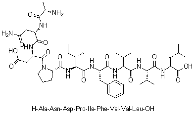 CAS 登录号：222412-11-5, L-丙氨酰-L-天冬氨酰胺酰-L-alpha-天冬氨酰-L-脯氨酰-L-异亮氨酰-L-苯丙氨酰-L-缬氨酰-L-缬氨酰-L-亮氨酸