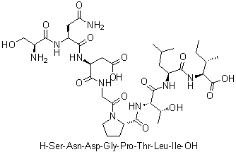 CAS # 222412-19-3, L-Seryl-L-asparaginyl-L-alpha-aspartylglycyl-L-prolyl-L-threonyl-L-leucyl-L-isoleucine