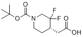 structure of CAS# 2227252-55-1, 2-[(4S)-1-[叔-丁氧基)羰基]-3,3-二氟哌啶-4-基]乙酸
