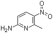 structure of CAS# 22280-62-2, 2-Amino-6-methyl-5-nitropyridine
