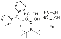 structure of CAS# 223121-01-5, (S)-1-[(RP)-2-(二叔丁基膦基)二茂铁]乙基二苯基膦