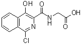 [[(1-氯-4-羟基异喹啉-3-基)羰基]氨基]乙酸分子结构 (CAS 223387-75-5)