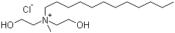structure of CAS# 22340-01-8, Bis(2-hydroxyethyl)methyldodecylammonium chloride