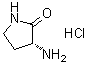 (R)-3-氨基吡咯烷-2-酮盐酸盐分子结构 (CAS 223407-19-0)
